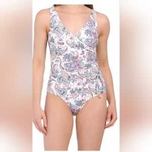 NEW Nip and Tuck Paisley One Piece Swim Suit.